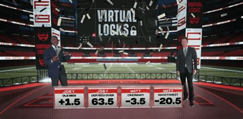 Joey galloway virtual locks - Here are the week 11 VIRTUAL LOCKS from Joey Galloway and Matt Barrie/America. Joey Galloway: Kentuck-21.5 vs Vanderbilt. Western Kentucky-18.5 vs Rice. Matt Barrie/America: …
